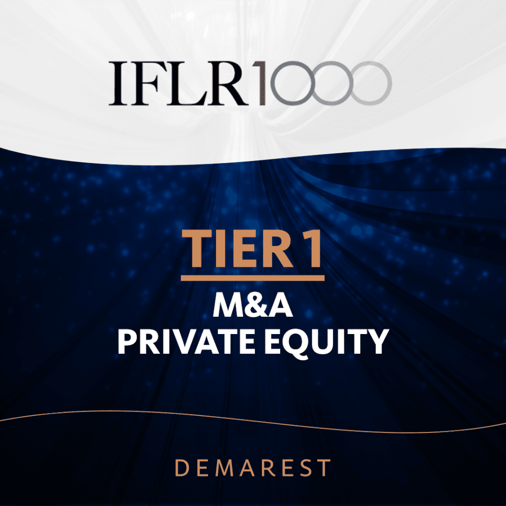Demarest is ranked as TIER 1 for our M&A and Private Equity practices by IFLR1000 Demarest
